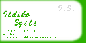 ildiko szili business card